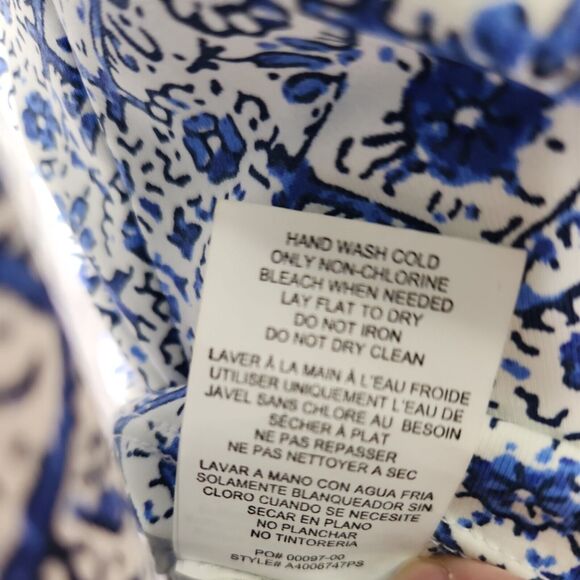 Hang Ten Womens Long Sleeve Rash Guard UPF 50+ XS Zipper Pocket Swim Shirt Sky - Picture 11 of 12